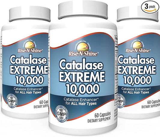 Catalase Extreme Supplement 10,000 - Supplement with Saw Palmetto, Biotin, Fo-Ti, PABA - Hair Supplements for Strong Hair Support- 180 Capsules - Pack of 3 (90-Day Supply)