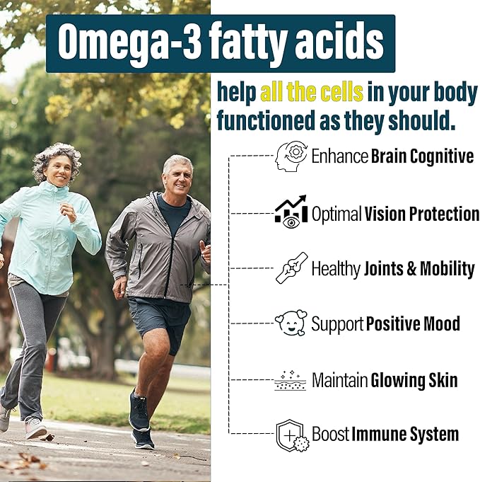 Vegan Omega 3 Gummies 1000mg w/MethylFolate, Vitamin B12, Plant Based DHA 460mg & EPA 230mg for Brain, Joint, Eye & Immunity, Sugar Free Fish Oil Omega 3 Supplements Alternative for Adults, 60 Cts