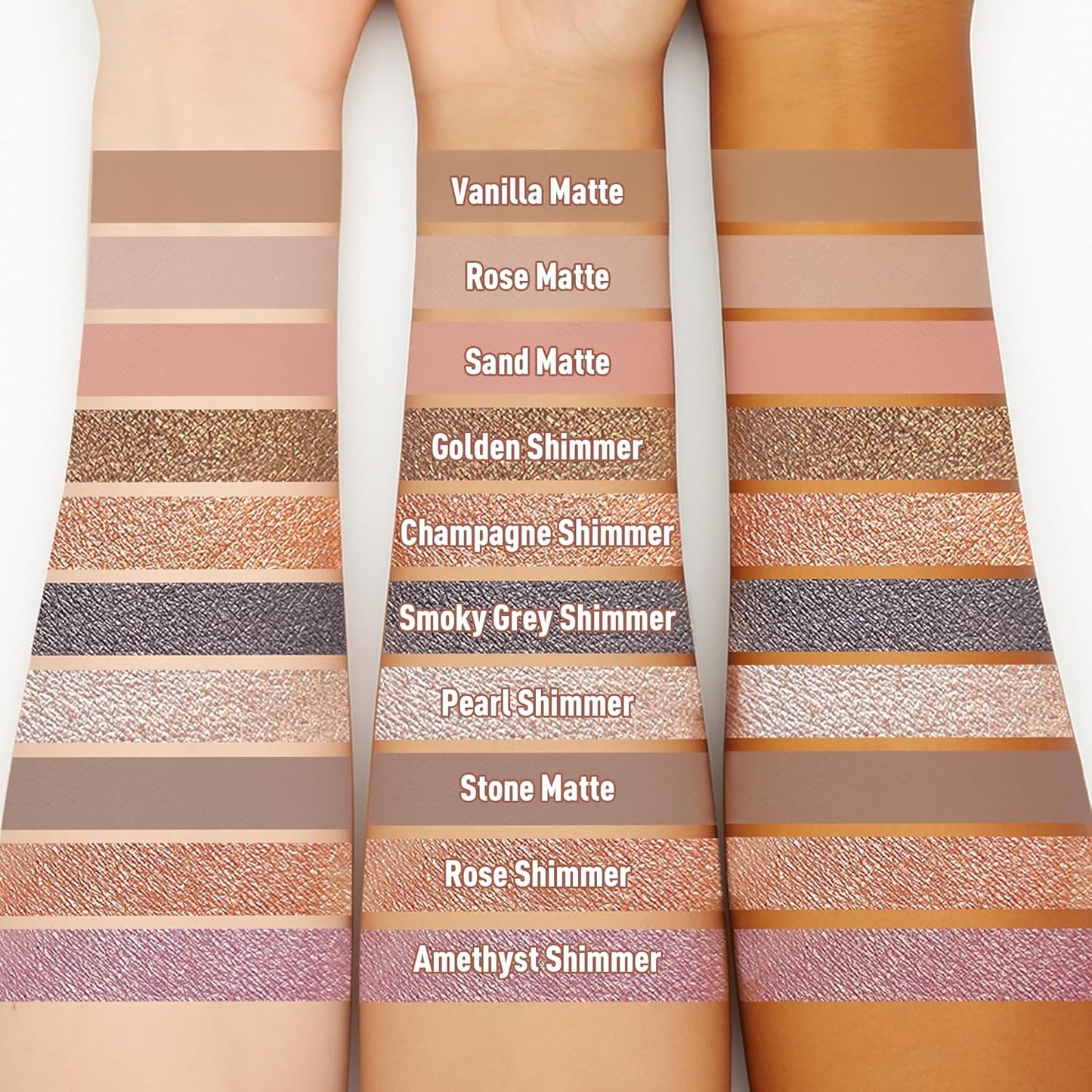 FV Long Lasting Cream Eyeshadow Stick, Waterproof & High Pigmented Eye Shadow Sticks Duo with Blending Brush, Crease-Proof & Natural Finish Eyeshadow Pencil, Rose Matte