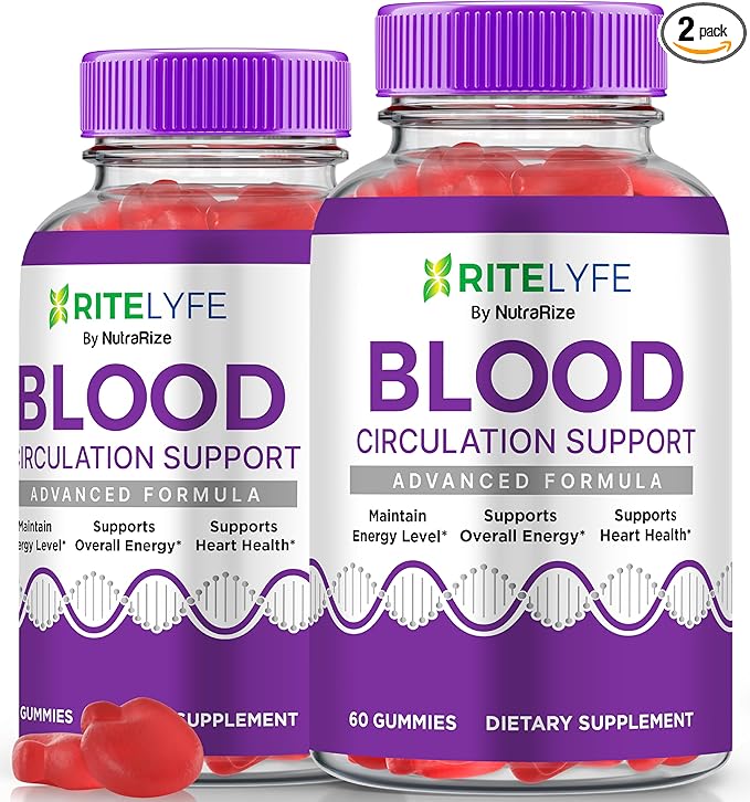 (2 Pack) RiteLyfe Gummies, Official Rite Lyfe Blood Gummies, All Natural Stabilizer to Maintain Stable Healthy Levels and Overall Wellness, Premium Formula RiteLyfe Gomitas Review (120 Gummies)