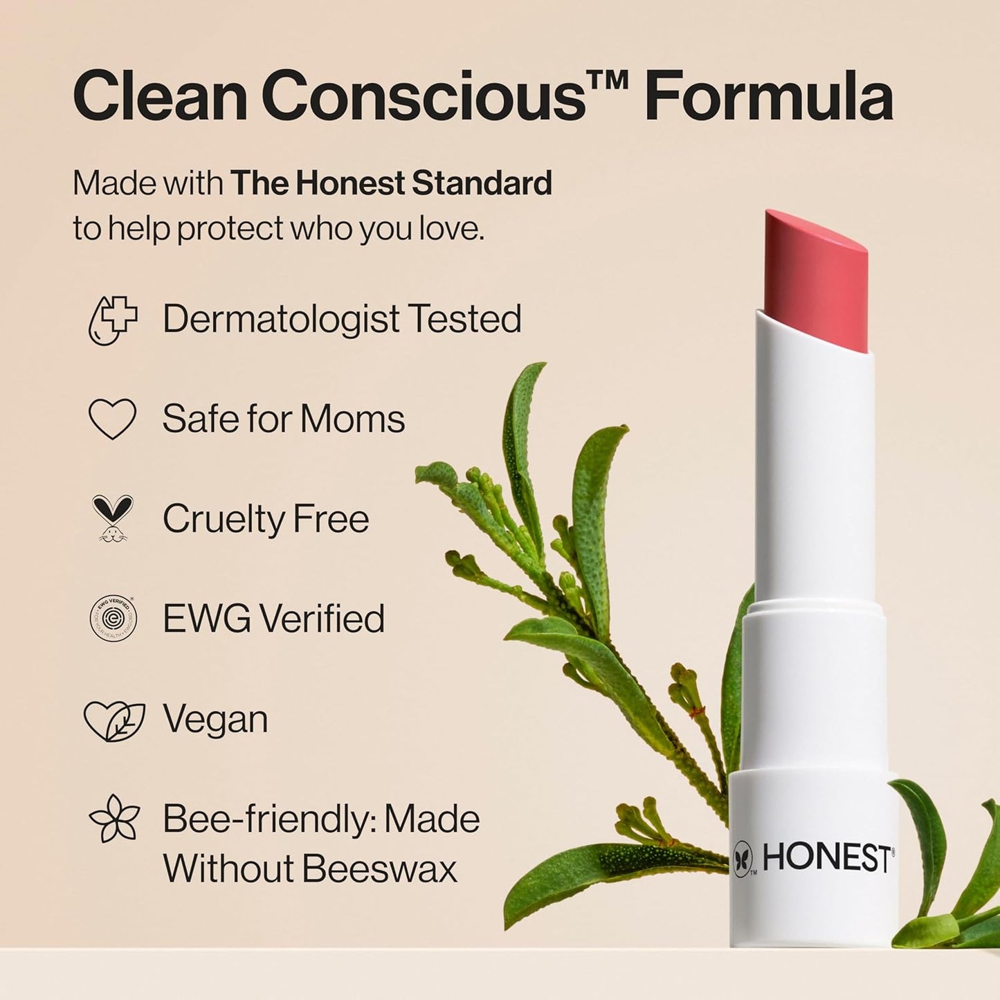 Honest Beauty Moisturizing Vegan Tinted Lip Balm | Antioxidant-rich Acai Extracts + Avocado Oil | Paraben Free + Cruelty Free | Blood Orange