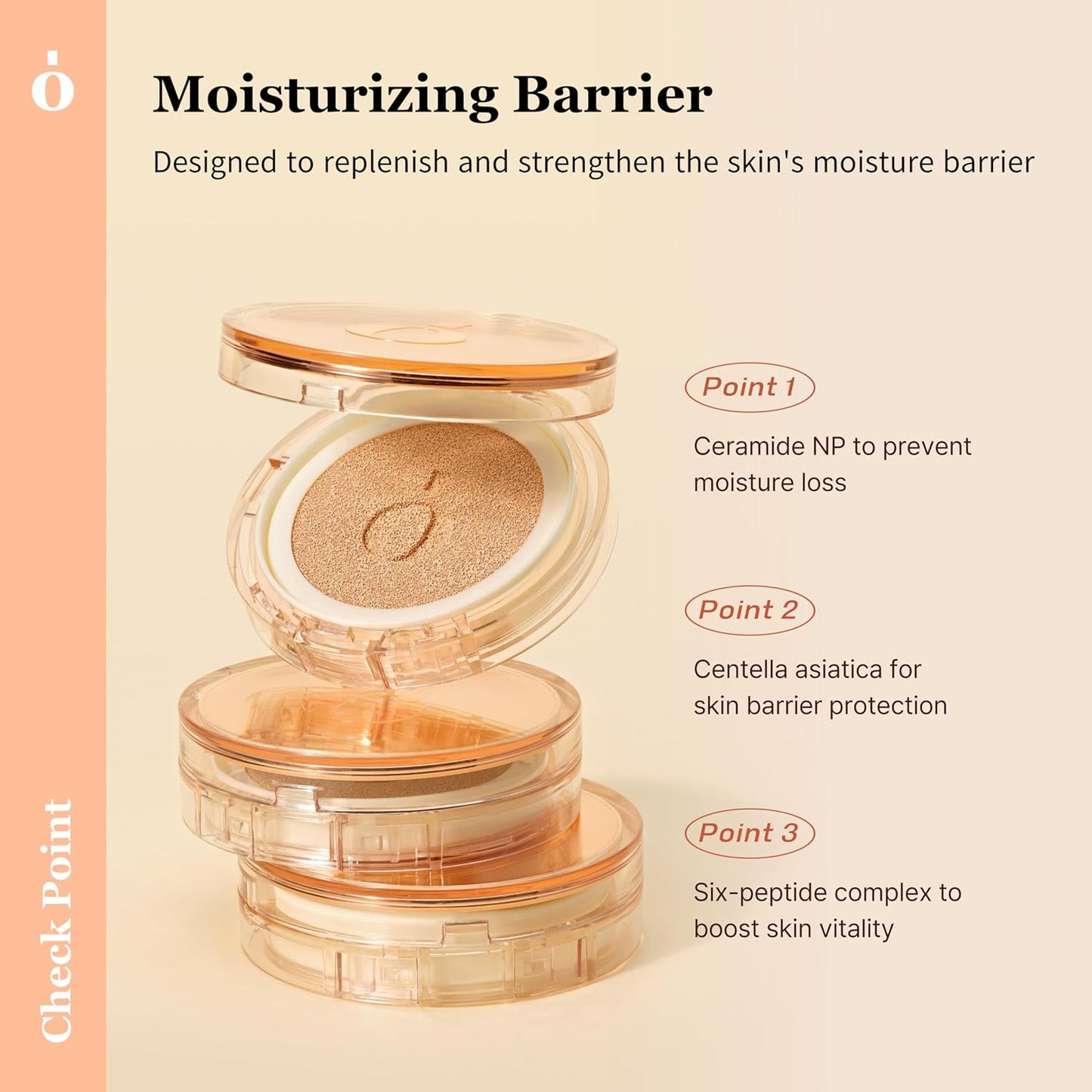 Skin Barrier Glow Cover Cushion, All-day Coverage, Glow Finish, Lightweight, Skincare-Like Texture, Non-cakey Makeup, Korean Cushion Foundation (#23W Sunlight, 0.49 oz)