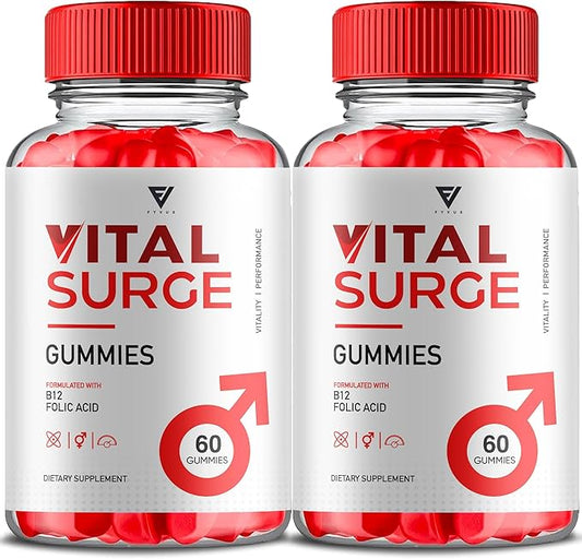 (2 Pack) Vital Surge Gummies, Vital Surge Gummies Max Strength Vitamin Support Supplement, VitalSurge Advanced Health Wellness Support Formula Gummies (120 Gummies)