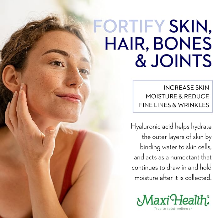 Collagen with Hyaluronic Acid Capsules - 1.5X More Efficient Absorption - Kosher Type I Hydrolyzed Marine Collagen Capsules Hyaluronic Acid Supplements for Hair, Skin, Nails, Joint & Bone Health, 180