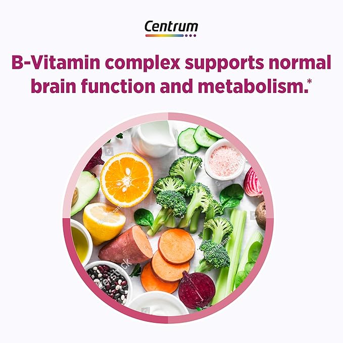 Centrum Complete Multivitamin Supplement + Hot Flash Support Menopause Support Tablets, with Clinically Studied geniVida, 30 Count