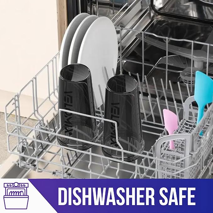 '-4 PACK- 28 oz Shaker Cups for Protein Shakes - 4x Wire Whisk | BPA-Free & Dishwasher Safe | Leak Proof Protein Shaker Bottles for Protein Mixes | Large Blender Shaker Bottle Pack (4 Black)