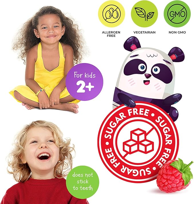 DR. MORITZ Sugar-Free Calm Magnesium Gummies for Kids and Adults - Kids Magnesium Gummies - Magnesium Citrate Gummies (60 Count (Pack of 1), Raspberry)