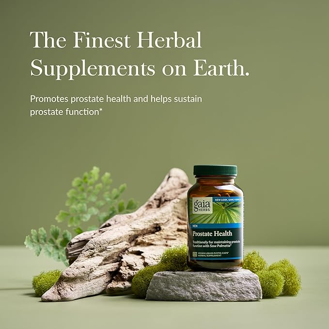 Gaia Herbs Prostate Health - Supports Prostate Health and Function for Men - with Saw Palmetto, Green Tea, Nettle Root, and White Sage - 120 Vegan Liquid Phyto-Capsules (40-Day Supply)