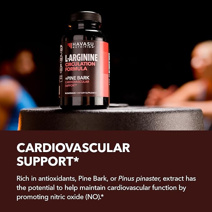 L Arginine Pine Bark Extract Capsules - Potent 2X Formula Nitric Oxide Supplement for Men with 1800mg LArginine and 100mg French Pine Bark - Endurance Performance Recovery - 90 Count 1-Month Supply