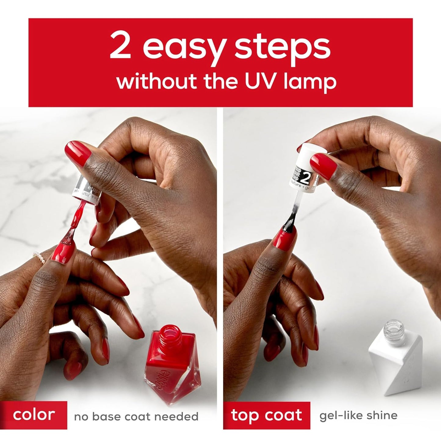 Essie Gel Couture Long-Lasting Nail Polish, 8-Free Vegan, Clear, Matte Top Coat, 0.46 fl oz