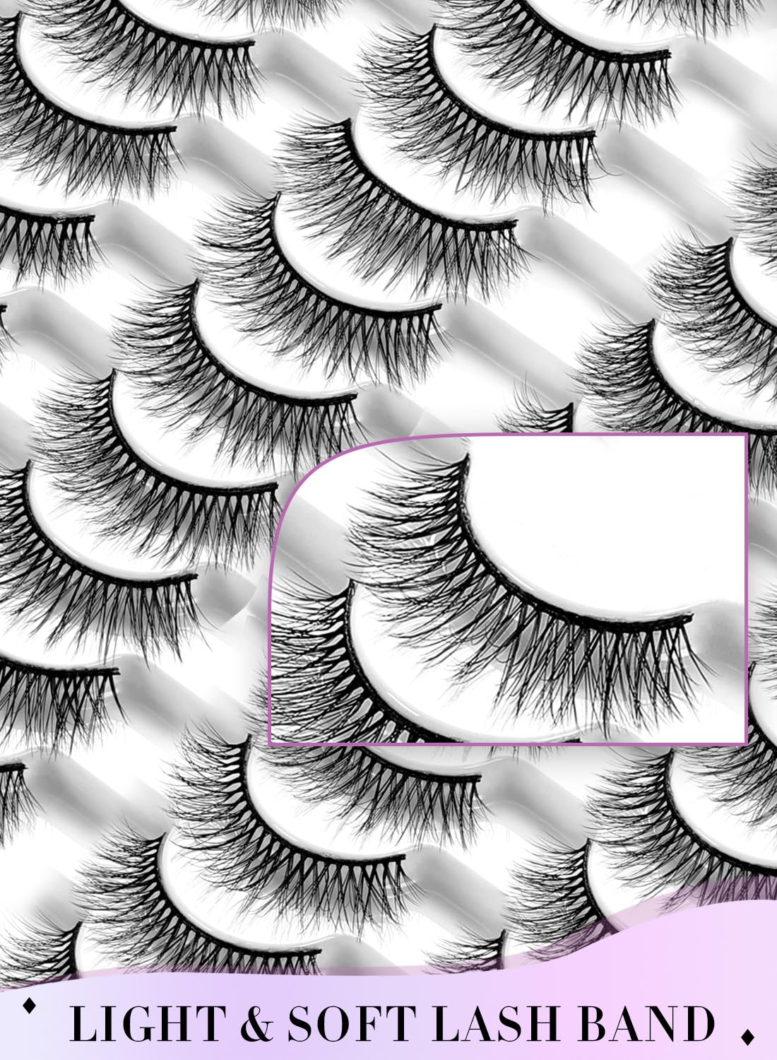 Classic Lash Extensions – 6-13mm – Fake Eyelashes – Luxurious Natural Mink Lashes Eyelash Extensions – Comfortable and Easy to Apply – High-End Fiber Lashes for Superior Volume