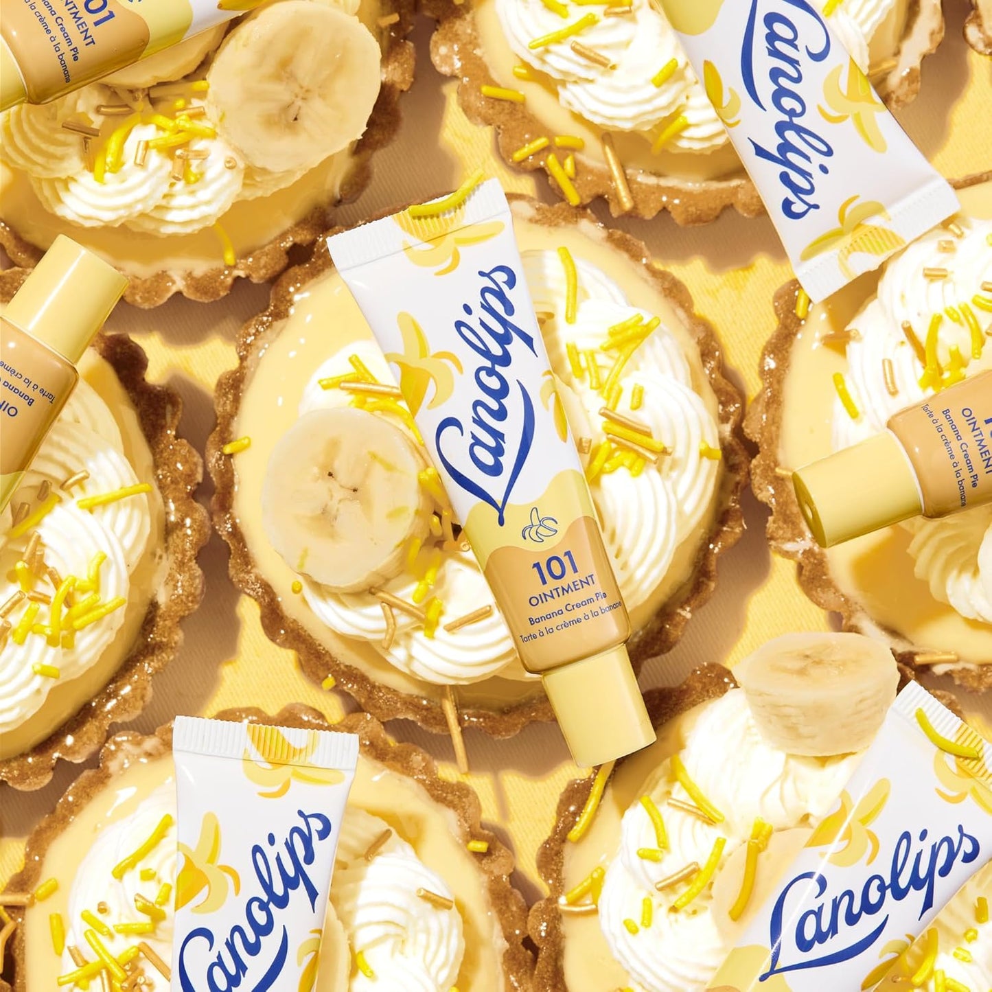 Lanolips 101 Ointment - Lanolin Lip Balm for Smooth, Hydrated & Healthy Lips - Multipurpose Ointment with Lanolin Oil for Dry Cuticles & More - Banana Cream Pie (0.35 oz)