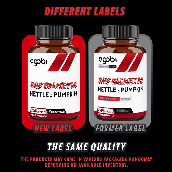 agobi 1000mg Saw Palmetto Supplement with Nettle Leaf & Pumpkin - High Extract Support for Restful Mood, Hair Health, Immune System & Energy Production - 240 Veggie Capsules for 4-Month Suppply