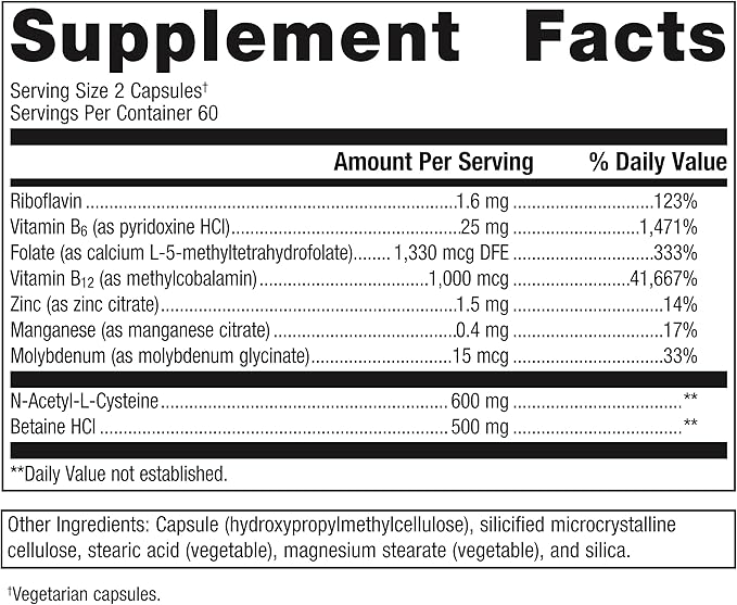 Metagenics MethylCare - 1,330 mcg DFE Folate - for Homocysteine Metabolism & Methylation* - Non-GMO & Gluten-Free - 120 Count