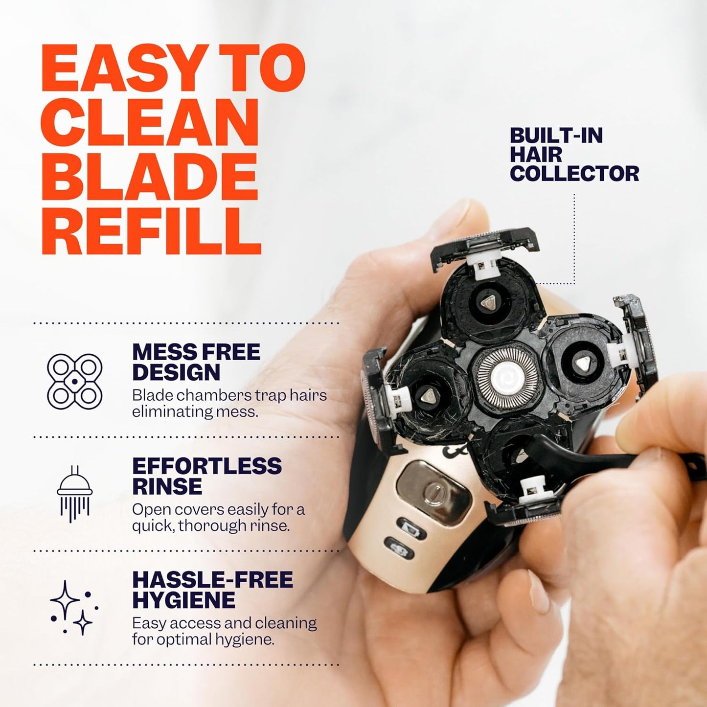 Freebird FlexSeries Official Blade 1 Pack Refills - No Irritation, Razor Bumps or Ingrown Hairs, Ultra-Sharp, Durable, ScalpSafe Design, QuickSnap Install, for 50 Shaves, Compatible with FlexSeries