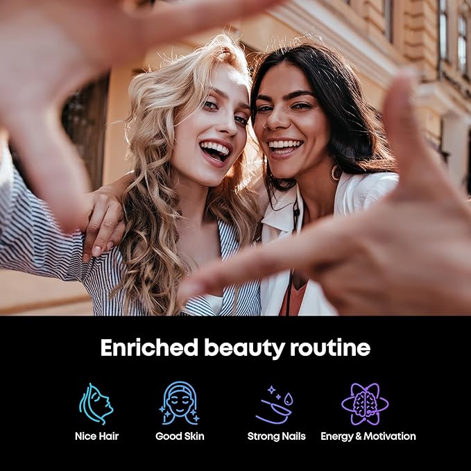 Biotin Gummies Hair Growth Vitamins with Collagen, Keratin, Vitamins B12 & D - Biotin 5000mcg Hair Vitamin Gummy - Hair Skin and Nails Gummies for Hair Growth & Hair Loss - For Women & Men - 60 Count