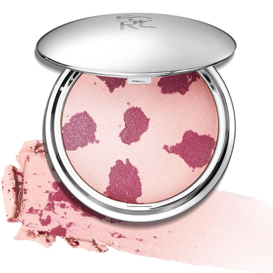 FOCALLURE Shimmer Face Highlighter Makeup Powder, Gel to Powder Glow Finish, Leaving a Lightweight & Healthy Radiance, Long Lasting Luminous Face Body Highlighter Makeup (PK02 Rosettes Light)