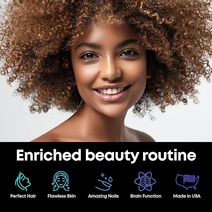 Liquid Collagen & Biotin Drops - 30000mcg Biotin, Collagen Boost for Women & Men - Collagen Peptides (Type I, III) & Biotin Oil for Hair, Skin & Nails - Natural Hair Growth Complex - 2 fl oz