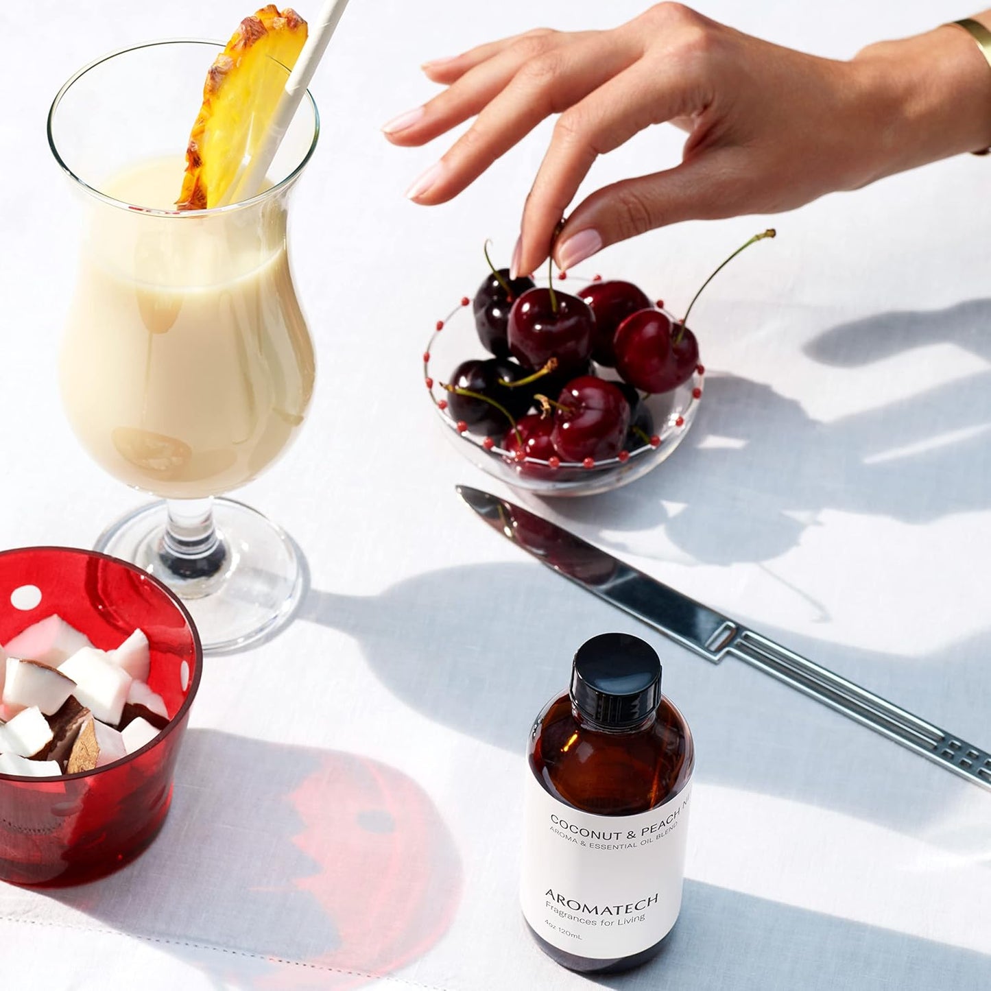 Aromatech Coconut & Peach Nectar Aroma Essential Oil Blend: Hotel Inspired Aromatherapy with for Ultrasonic Diffusers & Nebulizers - 16.9 fl oz, 500 mL