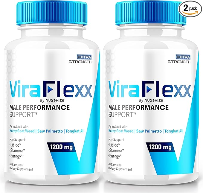 (2 Pack) ViraFlexx for Men, ViraFlex Pro Capsules, Male Performance Support 500mg, All Natural Dietary Supplement to Support Overall Health, Vira Flexx Reviews (120 Capsules)