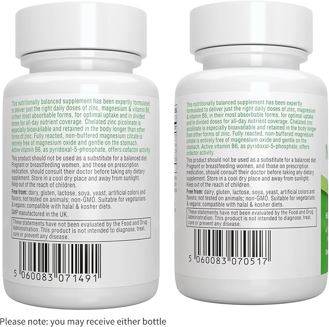 Neurobalance, High Absorption Zinc Magnesium B6 Supplement, Non-GMO Brain, Sleep & Immune, Chelated Zinc Picolinate 24mg, Oxide-Free Magnesium & Vitamin B6, 240 Tablets, by Igennus