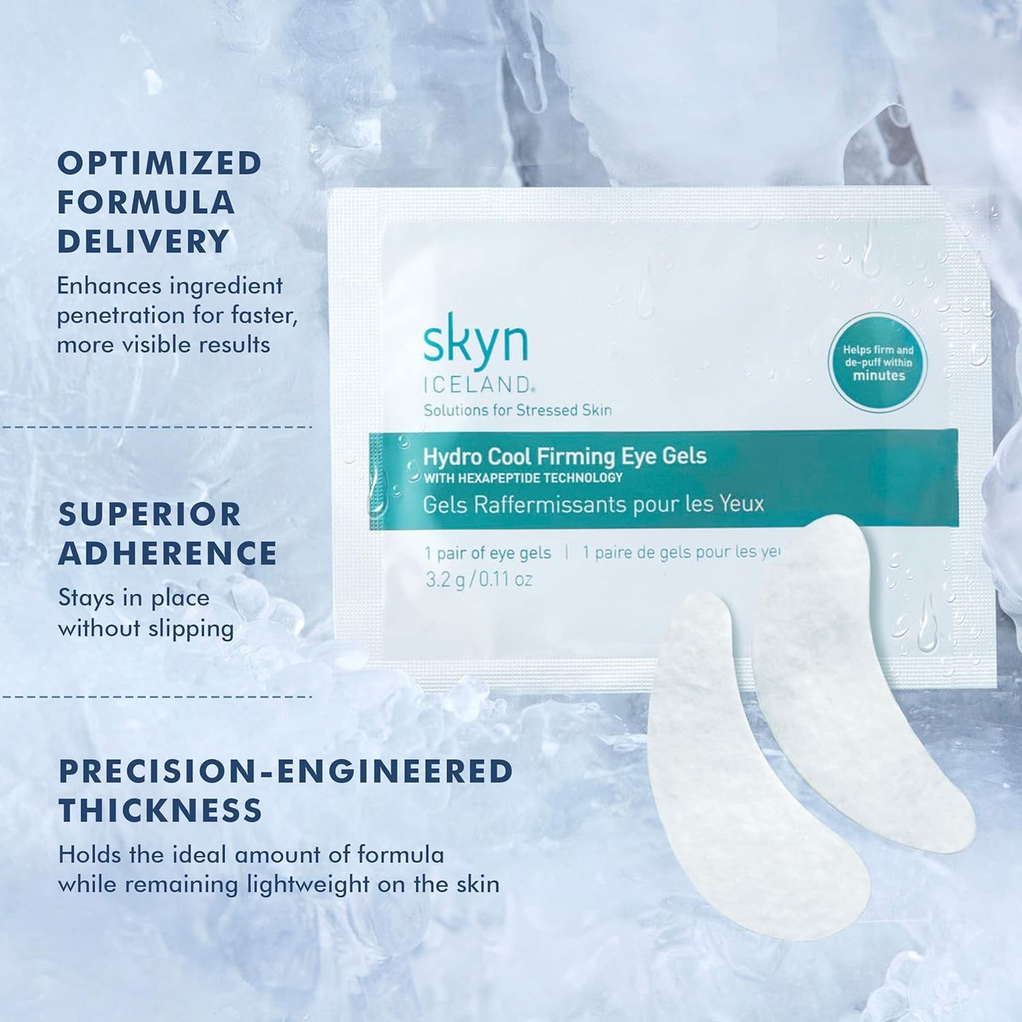 skyn ICELAND Hydro Cool Firming Under Eye Patches. Eye Gel Mask to Firm And Reduce Wrinkles, Fine Lines, Dark Circles, Puffy Eyes & Bags, 12 Pairs