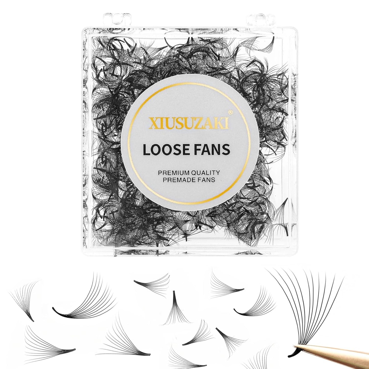 Premade 600 Fans Lash Extensions - 10D, 0.07 Thickness, D Curl, 15mm Fluffy Soft