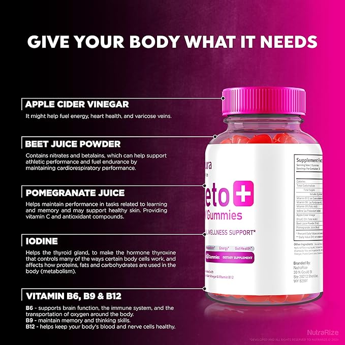 (2 Pack) Noura Keto ACV Gummies, Official Noura Keto Supplement, Keto + ACV Gummy, All Natural Keto Plus ACV, Apple Cider Vinegar Keto Reviews (120 Gummies)