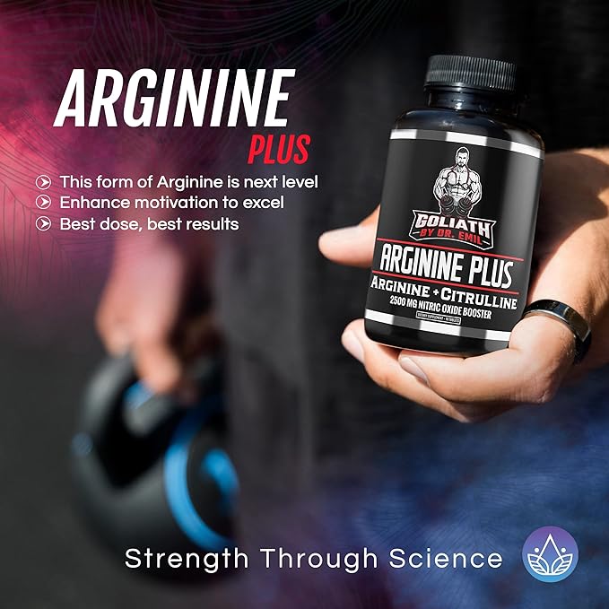 Dr. Emil's ARGININE Plus - L Arginine + L Citrulline - 2500 MG High Dose NO Booster Tablets - Nitric Oxide Supplement for Vascularity and Heart Health (Arginine AAKG and Citrulline Malate 2:1)