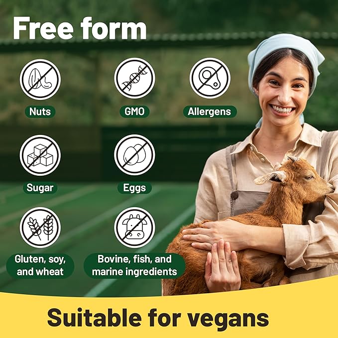 Vegan Collagen Supplements with Biotin for Hair, Skin, Nails & Joints - 2 Months Supply. Cruelty Free Plant Based Collagen Vegan, Vegetarian Collagen Booster Pills for Women and Men