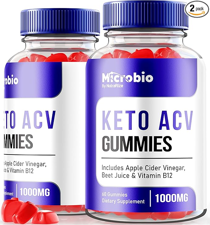 (2 Pack) MicroBio Keto ACV Gummies, Official Keto + ACV Supplement, MicroBio KetoACV, Keto Plus ACV Gummy, All Natural Micro Bio, Apple Cider Vinegar AVC Reviews (120 Gummies)