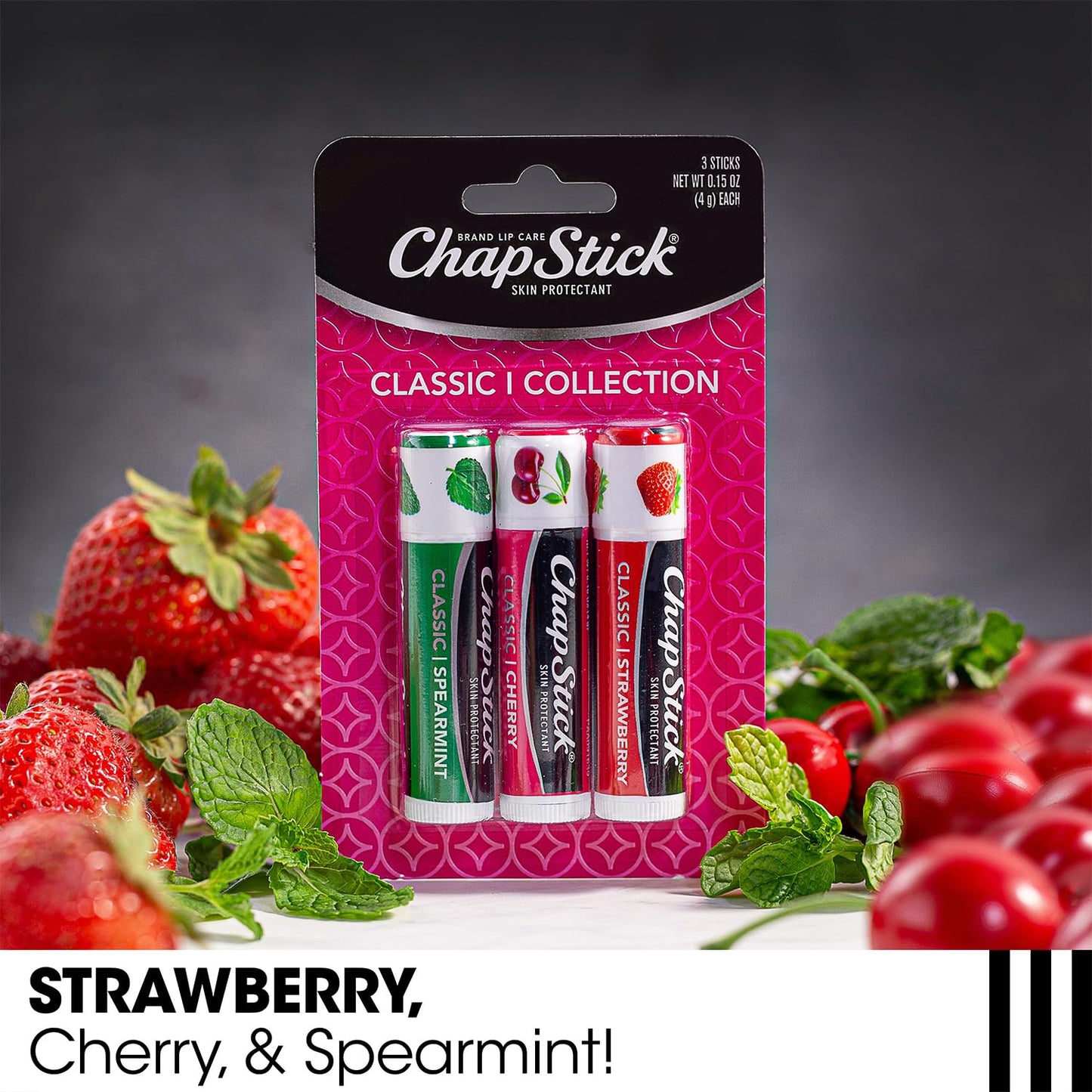 ChapStick Lip Balm, Sweet & Fruity Flavors + SPA & Classic Collections, 18-Pack – Includes Strawberry Remix, I Love Summer & Tropical Paradise & More, Birthday Gifts, Party Favors, 0.15 Oz