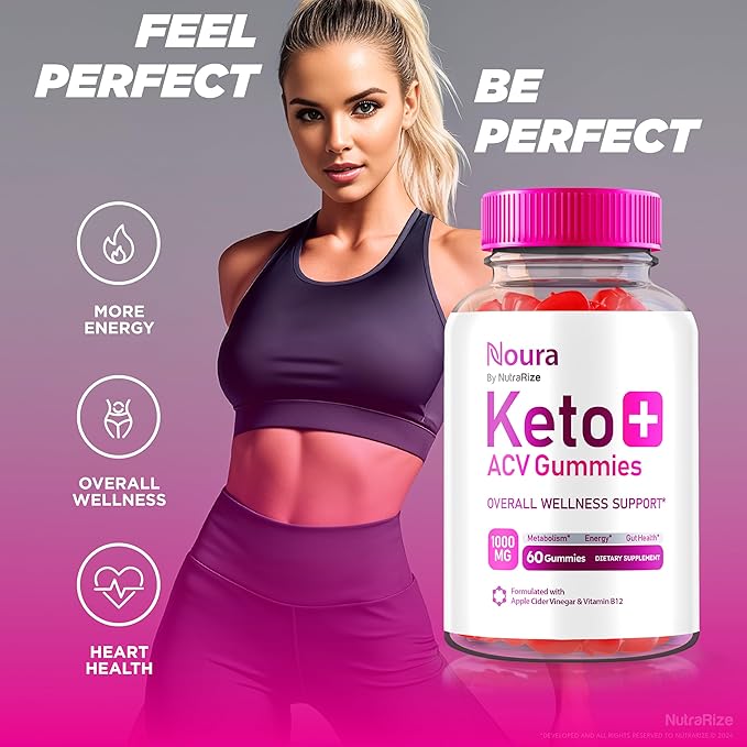 (2 Pack) Noura Keto ACV Gummies, Official Noura Keto Supplement, Keto + ACV Gummy, All Natural Keto Plus ACV, Apple Cider Vinegar Keto Reviews (120 Gummies)