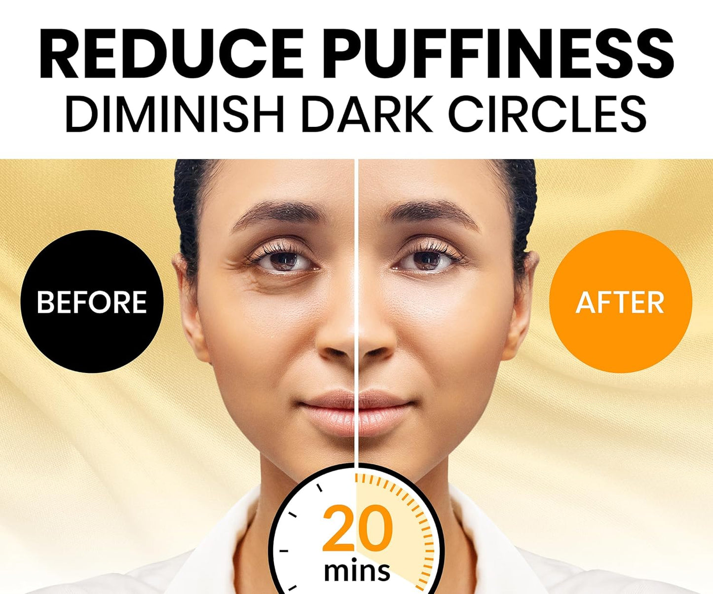 Stylia Under Eye Patches for Dark Circles and Puffy Eyes (30 Pairs) - 24k Gold Under Eye Mask with Vitamin C, Hyaluronic Acid, Pearl Extract - Eye Masks for Dark Circles and Puffiness