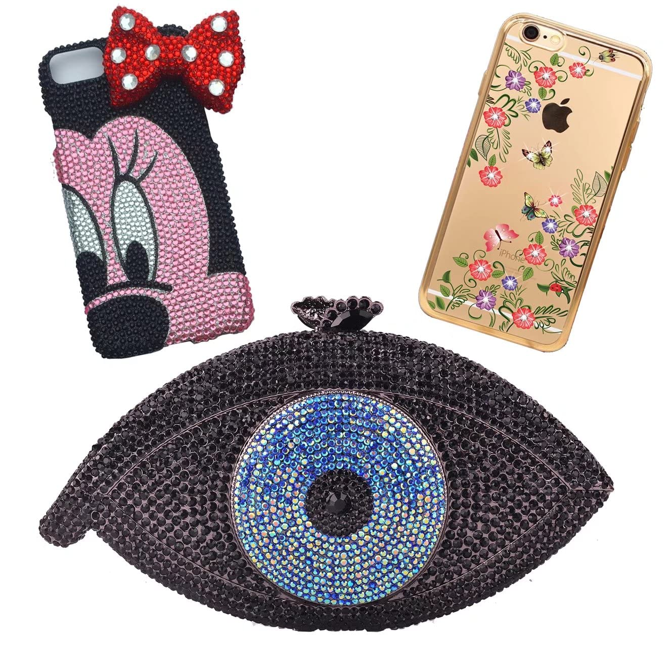 1000 Pieces SS20 5mm Flatback Rhinestones Clear Glass Round Gems Crystals for Nail Art DIY Crafts Clothes Shoes Bags （White）