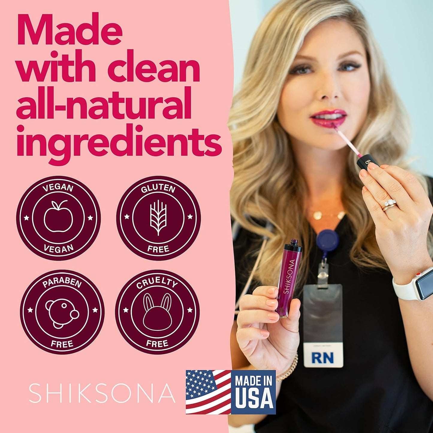 High Shine Lip Gloss | Hydrating, Vegan, High Pigment, Non-Sticky Lipgloss in a Timeless, Universal Color | Gorgeous Go-Getter (Bold Pink)