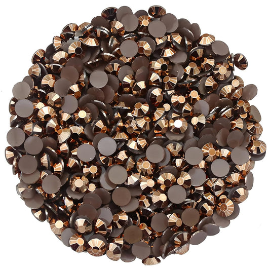2250 Pcs SS16 4mm AB Flatback Rhinestones for Nails Art Crafts Glitter Round Shine Gems Crystals DIY Clothes Shoes （Bronze AB）