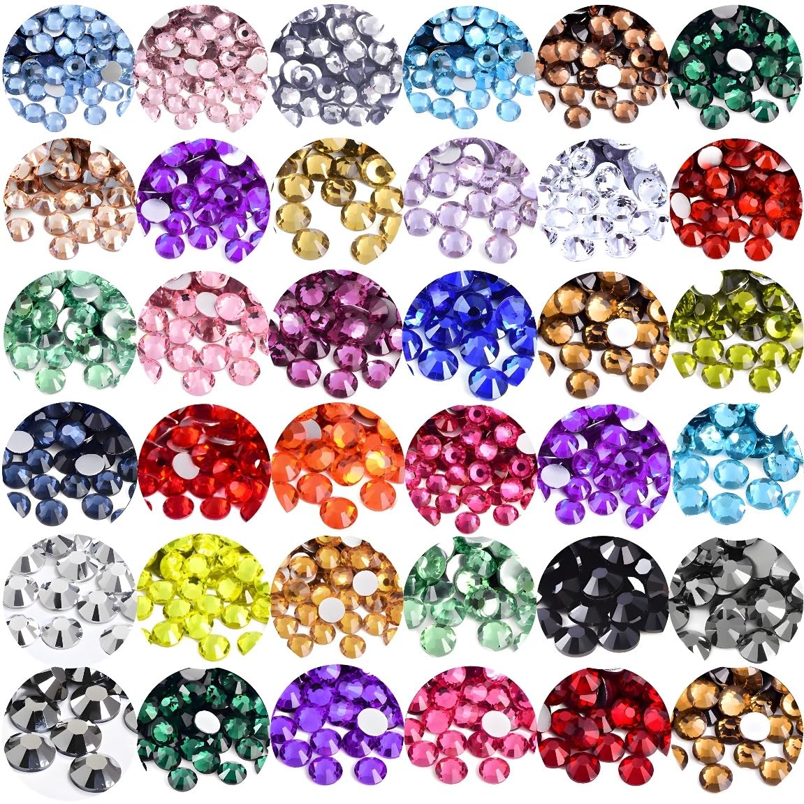 Flatback Rhinestones Round Gems for Nails Art and Crafts 2000Pcs SS16 4mm Glitter Crystals Stone DIY Bags Clothes Shoes (Crystal Yellow)