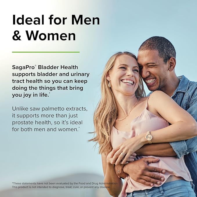 Terry Naturally SagaPro Bladder Health - 30 Capsules - Supports Bladder Strength & Function for Men & Women - Non-GMO, Vegan, Gluten Free - 30 Servings