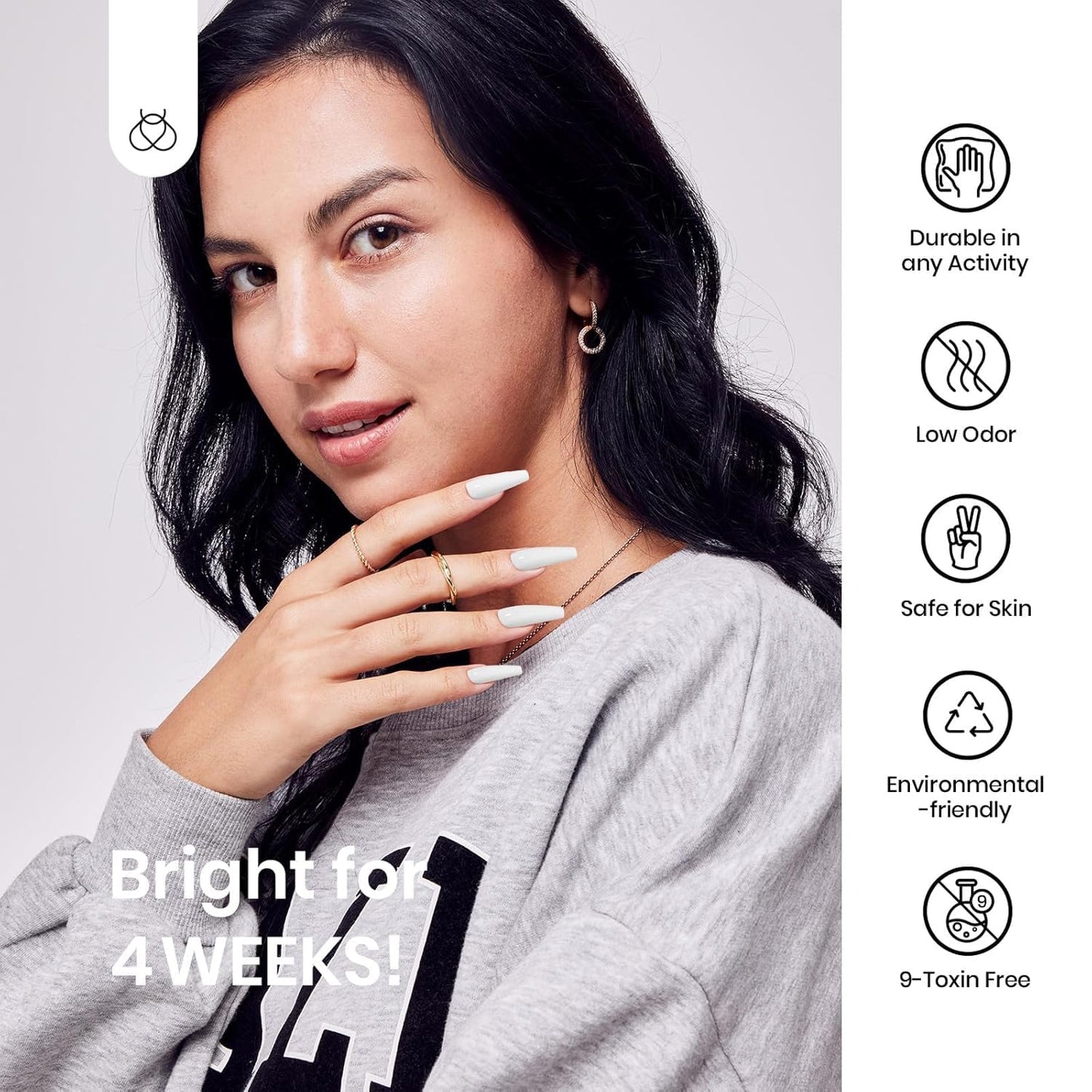 Beetles White Gel Nail Polish - 2Pcs 15ML White Color Gel Polish Soak Off UV Light Cure for French Nail Manicure Salon DIY Gift for Women