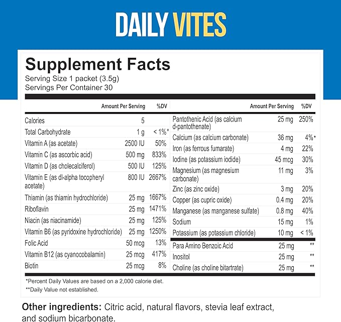 Dr. Price's Vitamins Multivitamin for Women and Men - Supplement Powder Packs - 30 Packets - B Complex Vitamin Supplement - Daily Vites - Minerals for Water - No Sugar, Non GMO, Gluten Free Drink Mix