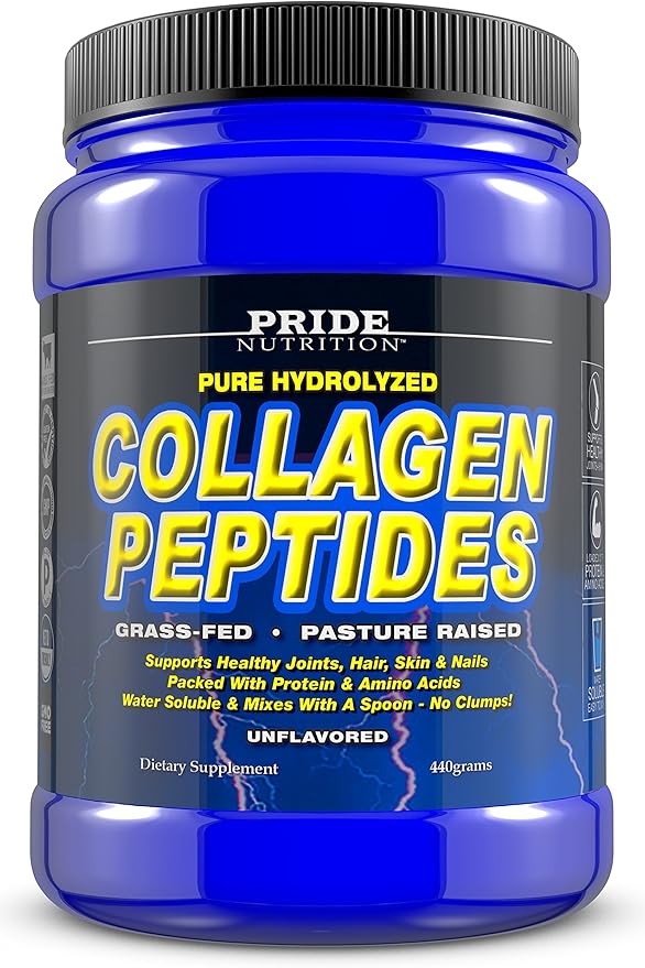Collagen Peptides Powder - Grass Fed Pasture Raised Hydrolyzed Paleo and Keto Protein Supplement - for Youthful Skin, Healthier Hair, Joints, Stronger Nails - GMO and Gluten Free