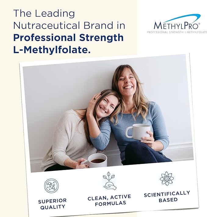 MethylPro 15mg L-Methylfolate - Professional Strength Active Methyl Folate Supplement for Brain Support & Balanced Mood - Gluten-Free Cognitive Supplement with No Fillers (90 Capsules)