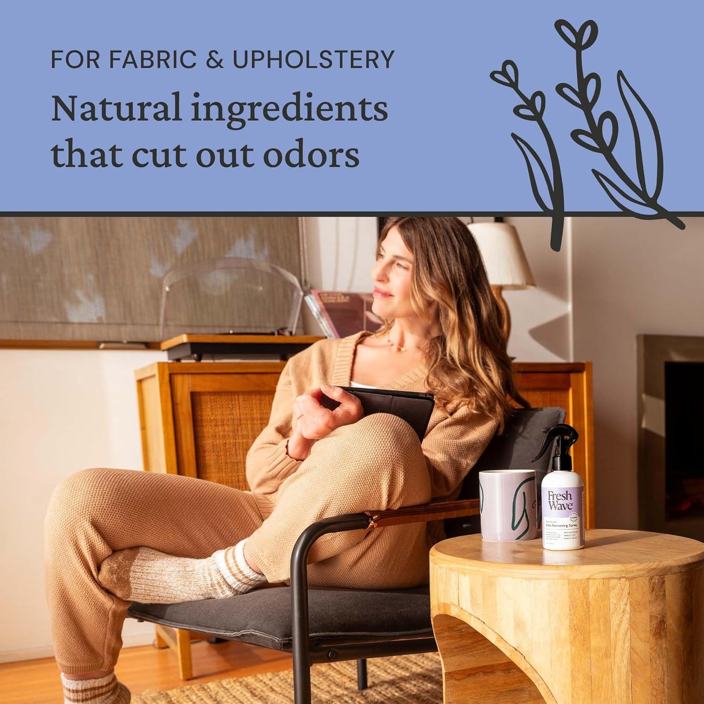 Fresh Wave Lavender Scent Odor Removing Spray, 8 fl. oz. | Pack of 2 | Odor Absorber for Home, Furniture, Fabrics & Trash | Safer Odor Relief