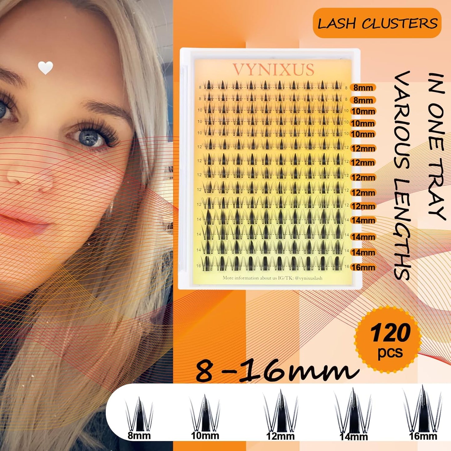 Lash Clusters Wispy Individual Lashes Fluffy Eyelash Clusters Spiky Wet-Look Cluster Eyelash Extensions Natural Cluster Lashes Ultra-Thin Invisible Band (Fairy-0.07D-Mix8-16)