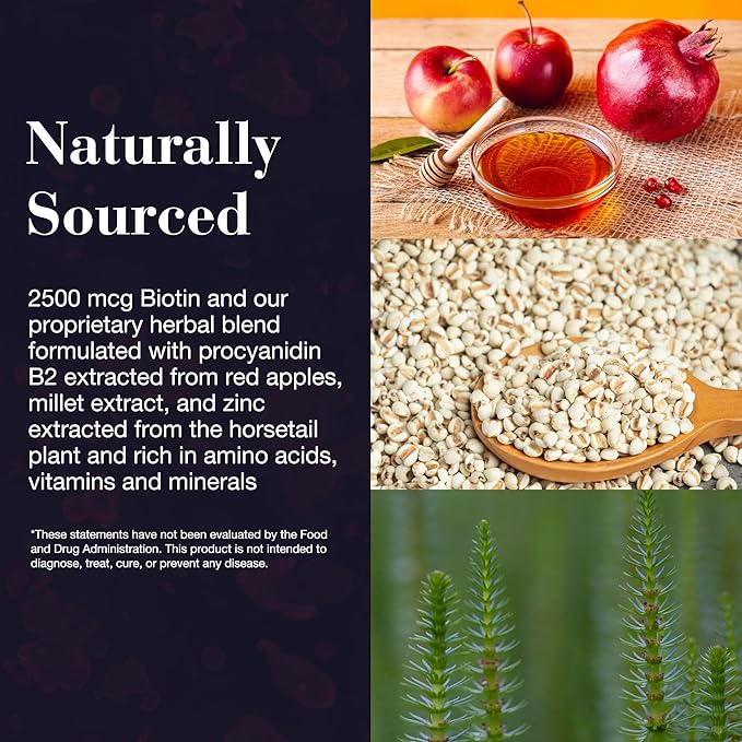 NEW NORDIC Hair Volume Gummies, 2500 mcg Biotin Daily Intake, Hair Vitamins to Support Hair Skin & Nails, Vegan Hair Supplement for Men and Women, 60 Count (Pack of 1)