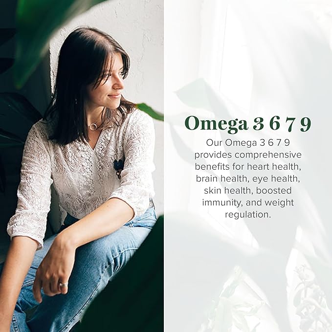 Global Healing Organic Omega 3 6 9 and 7 (Seaberry CO2 Extract) - Fish-Free, Non-GMO Omega 3 Supplement for Women & Men, Contains Perilla Seed & Flaxseed Oil - Omega 3 Fish Oil Alternative - 2 Fl Oz