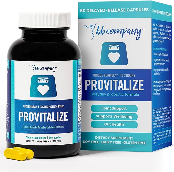 BB Company Provitalize | Probiotics for Women Digestive Health, Menopause, Joint Support | Sexy Midsection Curves, Bloat | Turmeric Curcumin Moringa | Packaging Vary | 60 Ct
