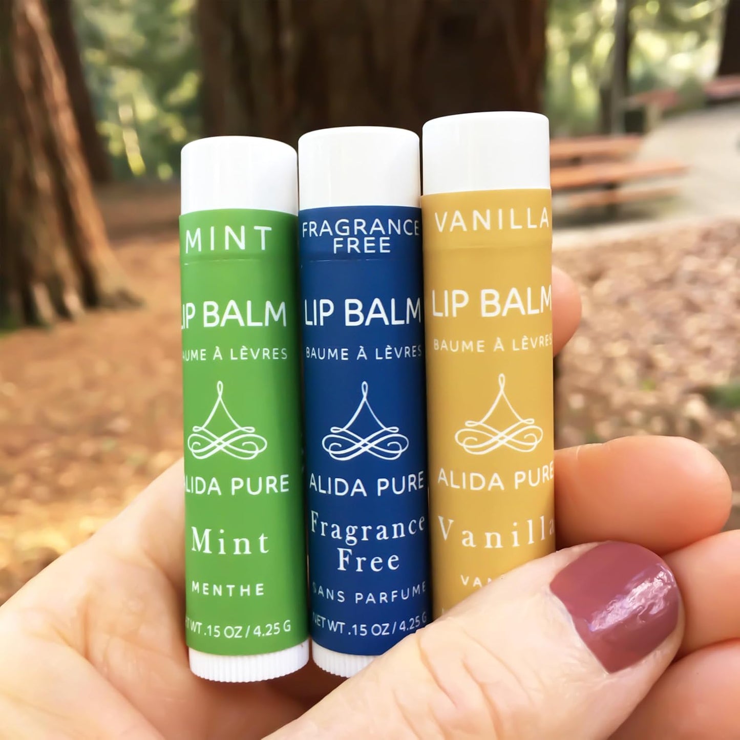 Favorites Lip Balm Collection, Vegan Set, Bees Wax Free, Coconut Oil Free, with Organic Jojoba and Avocado Oil, Vitamin E, Natural Moisturizer For Dry Cracked Lips, 3 Tube Set