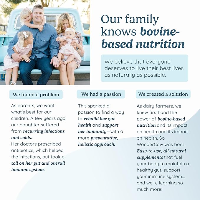 Collagen Peptides Powder w/Bovine Colostrum, Naturally-Sourced Hydrolyzed Bone Collagen Powder, Hair Skin Nail & Joint Support,Type I & III Grass-Fed Collagen Supplements for Women & Men